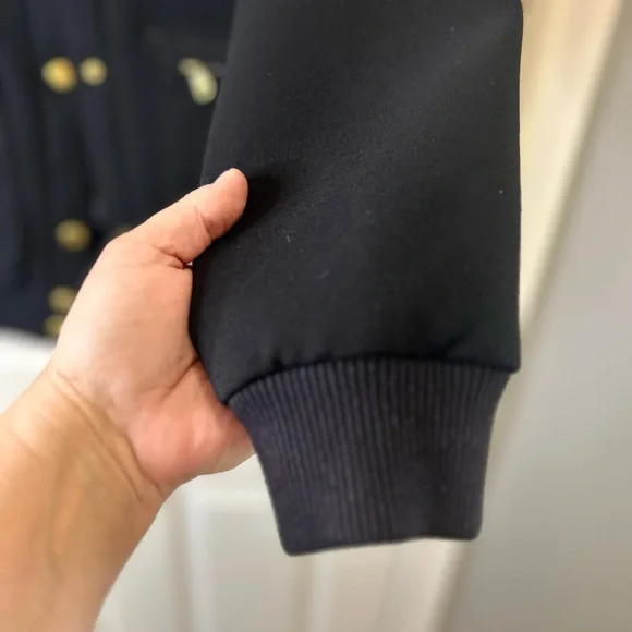 🖤”& Other Stories” Black Jacket with Gold Button Accents & Zippered Pockets Sz 6 - Picture 9 of 13